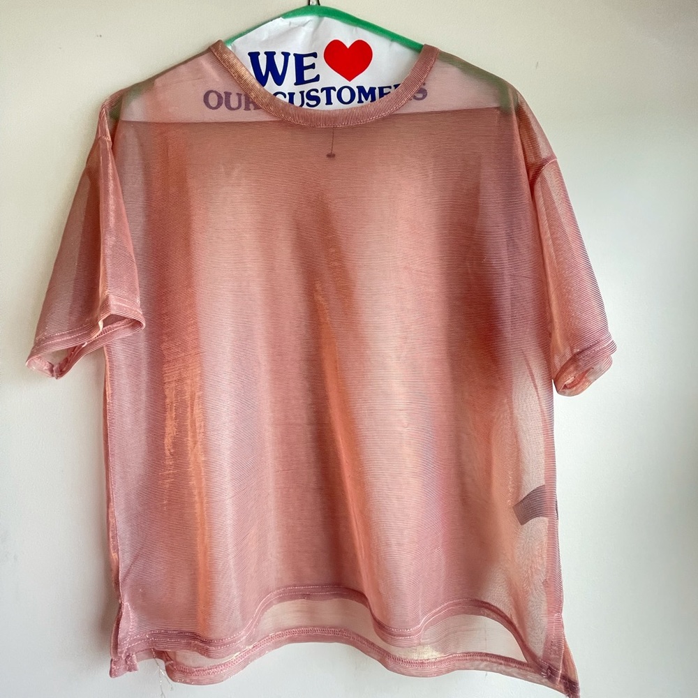rose gold mesh top loose urban outfitters